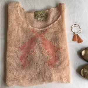 Wildfox pale peach/pink sweater